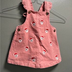 Adventure Wear 360 Pink Corduroy Santa Dress. Size 9M. NWOT